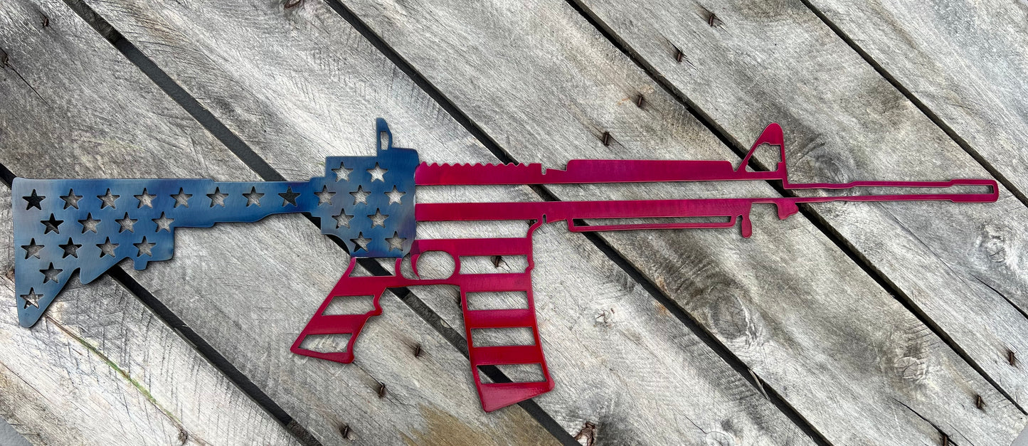 patriotic AR rifle 